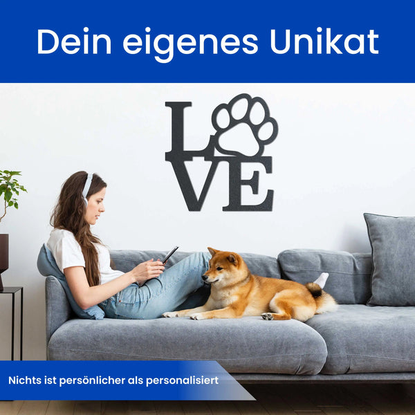 Love Pfote - Hunde Schild