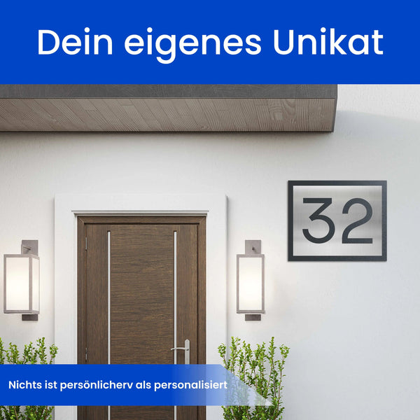 Klassische, zwei-schichtige Hausnummer - Hausnummer