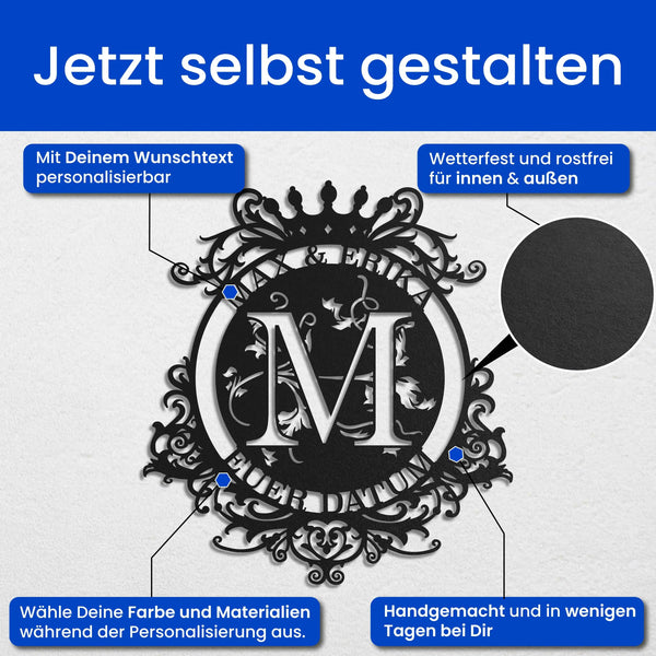 Monogramm mit Krone -Â Monogramm