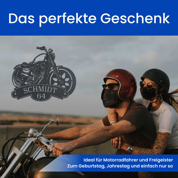 Moto avec nom et numéro