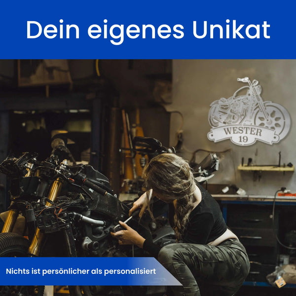 Moto avec nom et numéro