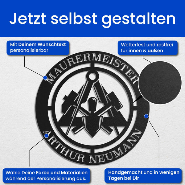 Maurer - Zunft-Schilder