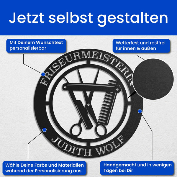 Friseurin - Zunft-Schilder