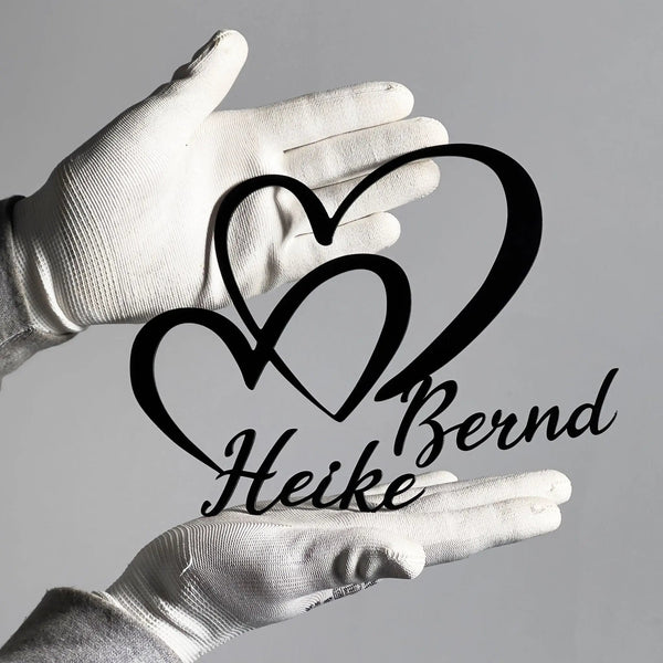 Geschwungene Herzen - Geschenk für Freundin