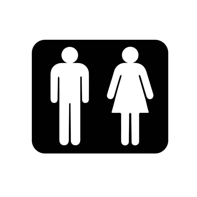 Panneau de toilettes