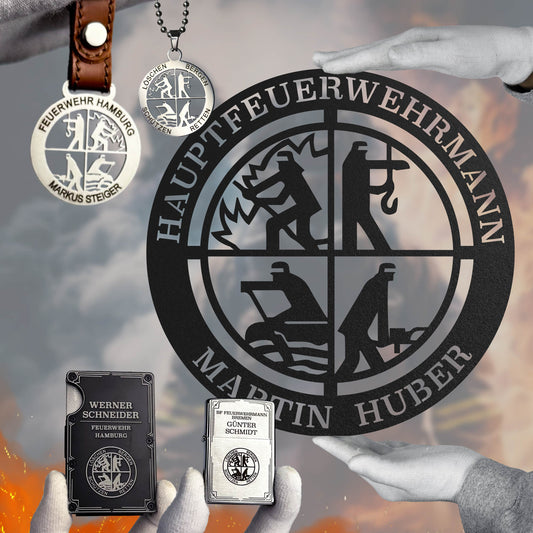Grand ensemble de chevalières (panneau, pendentif, chaîne, porte-cartes, Zippo)