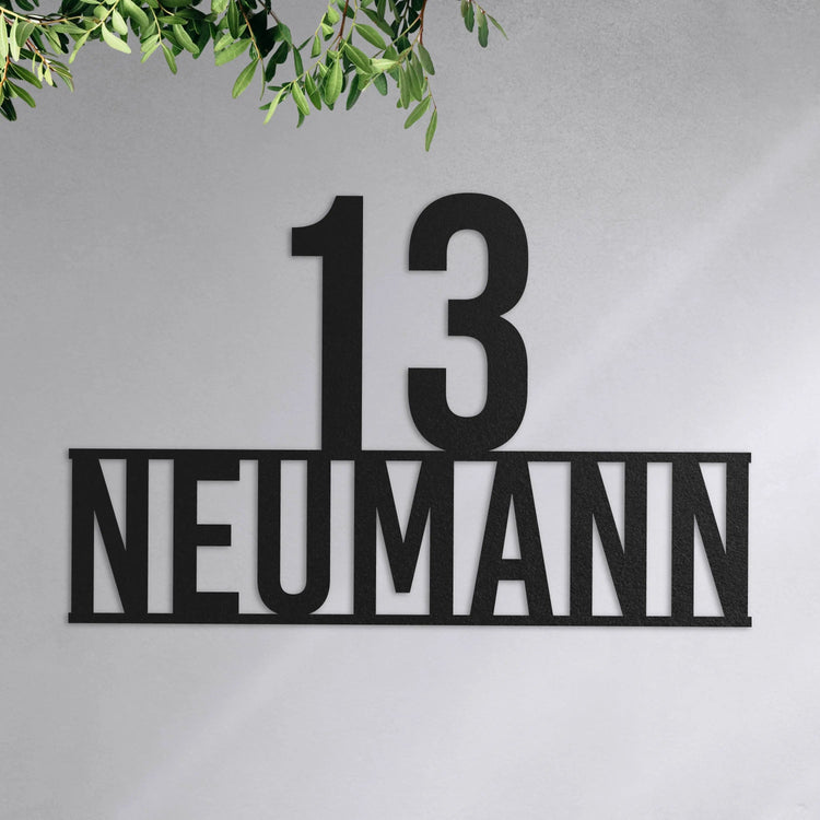 Numéro fier sur le nom