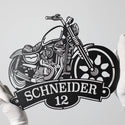 Moto avec nom et numéro