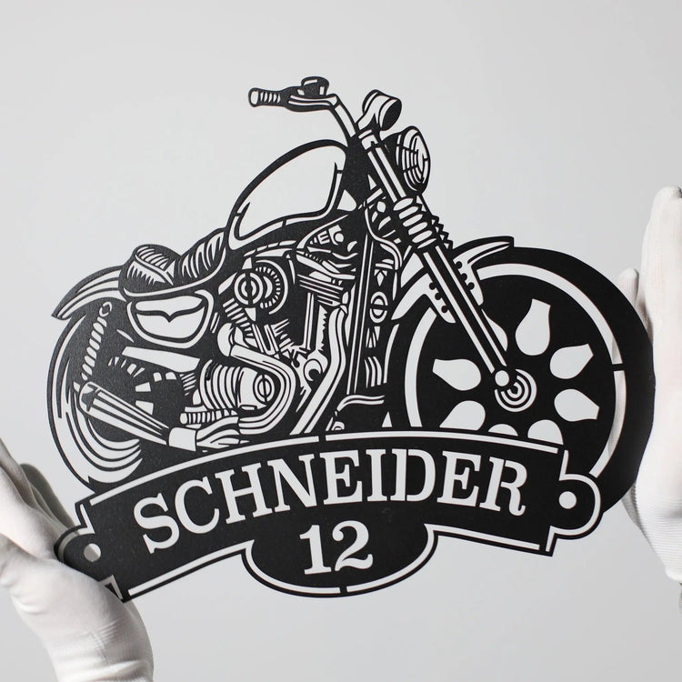 Moto avec nom et numéro