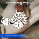 Porte-clés arbre « Forever » avec initiales