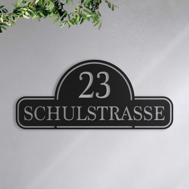 Retro Straßenschild mit Nummer