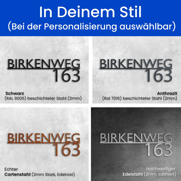 Modernes Straßenschild (Unten) -  Straßenschild
