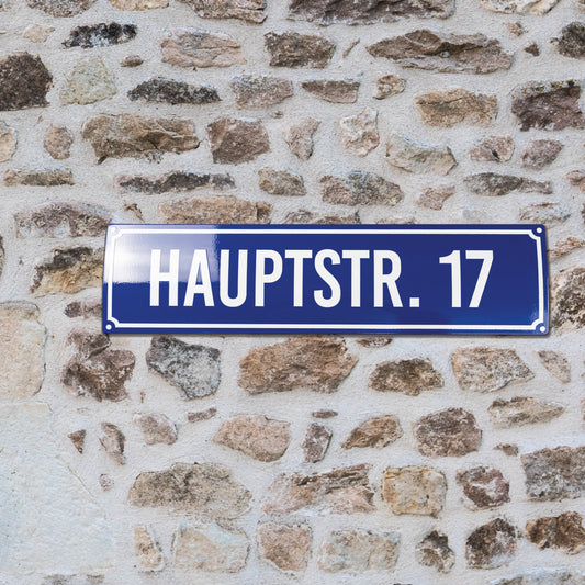 Plaque de rue en émail