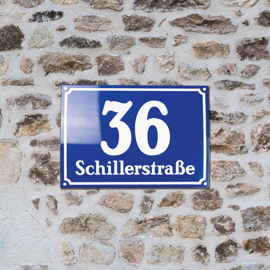 Plaque de maison émaillée « Wiener Norm » 